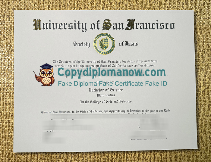 University of San Francisco Diploma