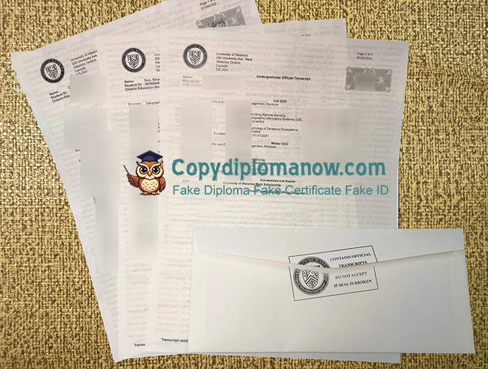 University of Waterloo Transcript, UWaterloo Transcript