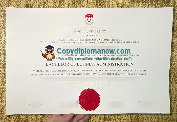McGill University Diploma