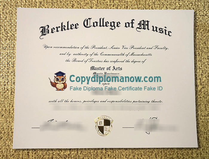 Berklee College of Music Diploma