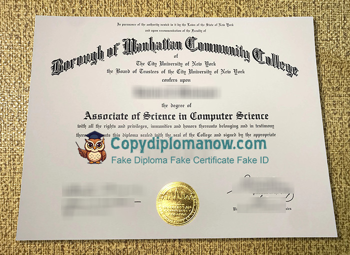 Borough of Manhattan Community College Diploma
