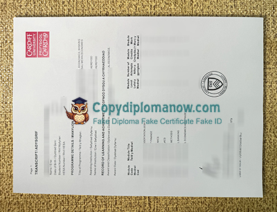Cardiff University Transcript