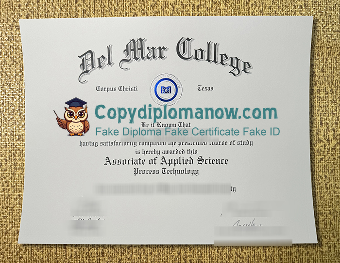 Del Mar College Diploma, DMC Diploma