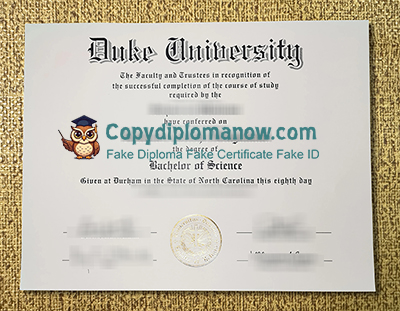 Duke University Diploma