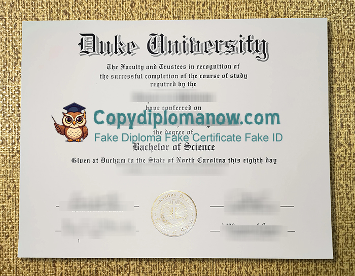 Duke University Diploma