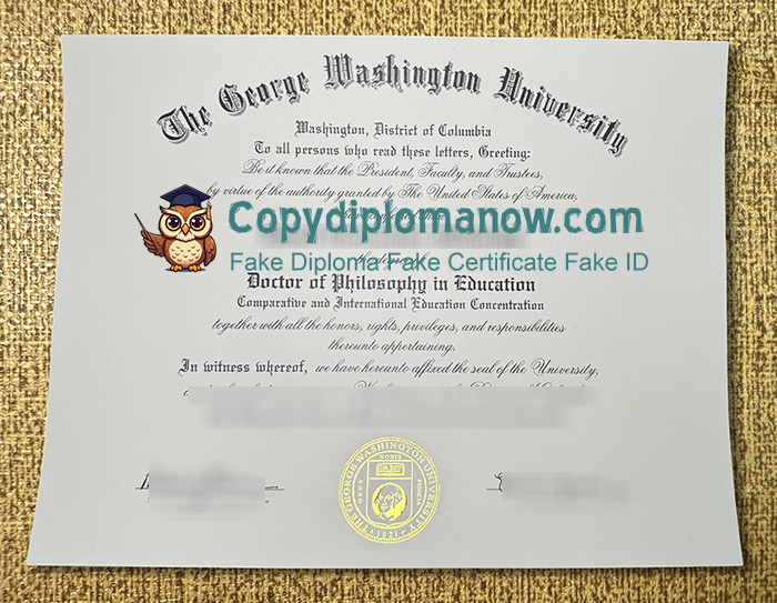 George Washington University Diploma, GWU Diploma