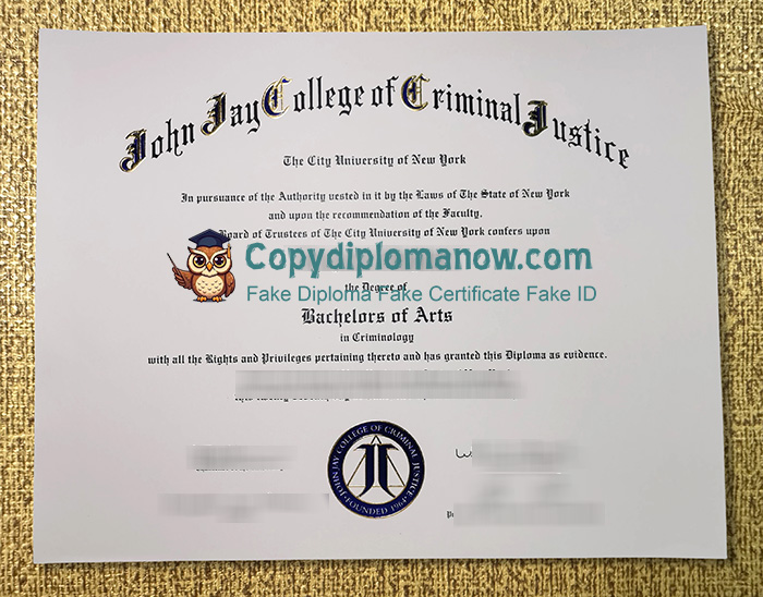 John Jay College of Criminal Justice Diploma, John Jay Diploma