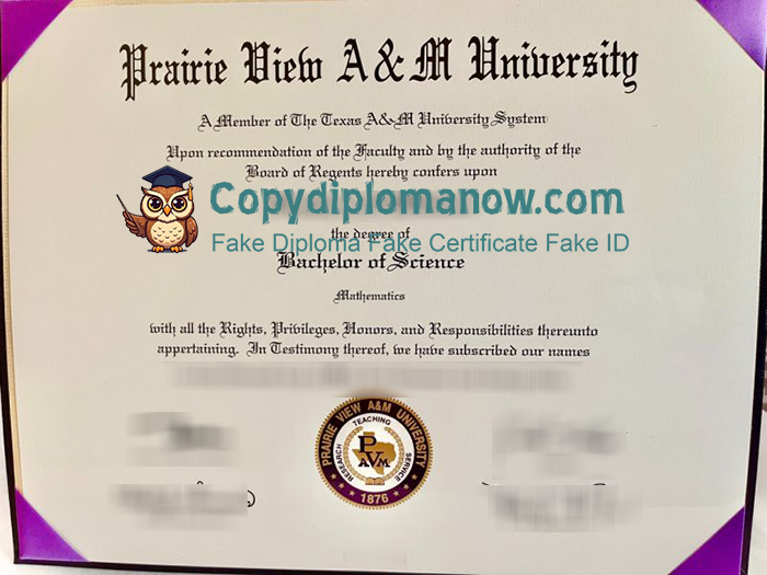 Prairie View A&M University Diploma, PVAMU Diploma