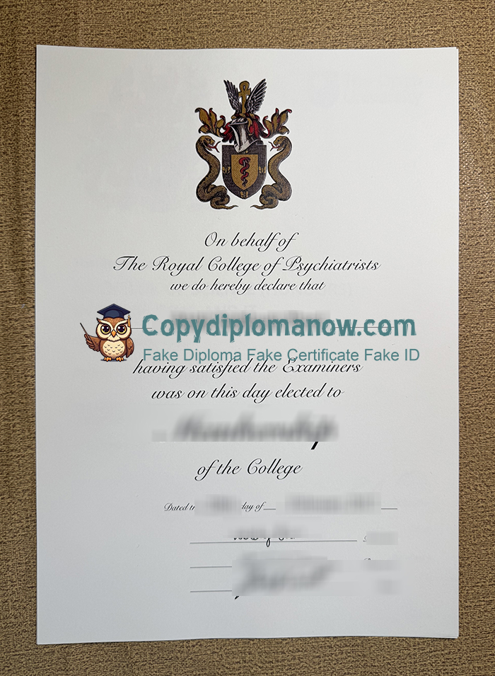 Royal College of Psychiatrists Certificate