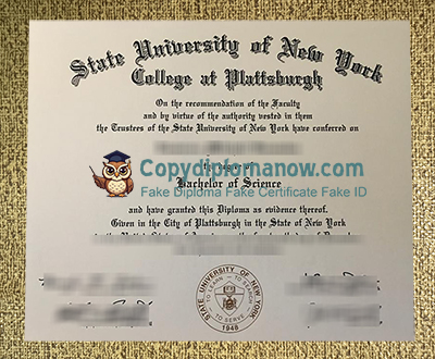 SUNY Plattsburgh Diploma