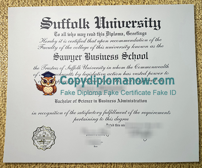 Suffolk University Diploma