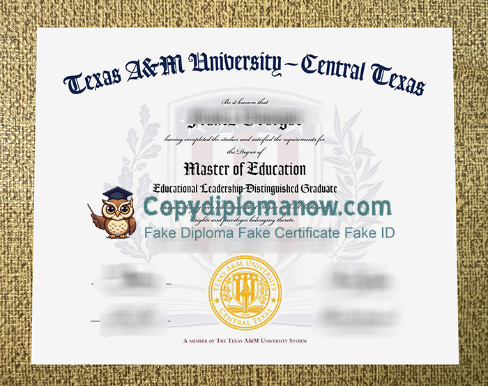 TAMUCT Diploma, Texas A&M University–Central Texas Diploma