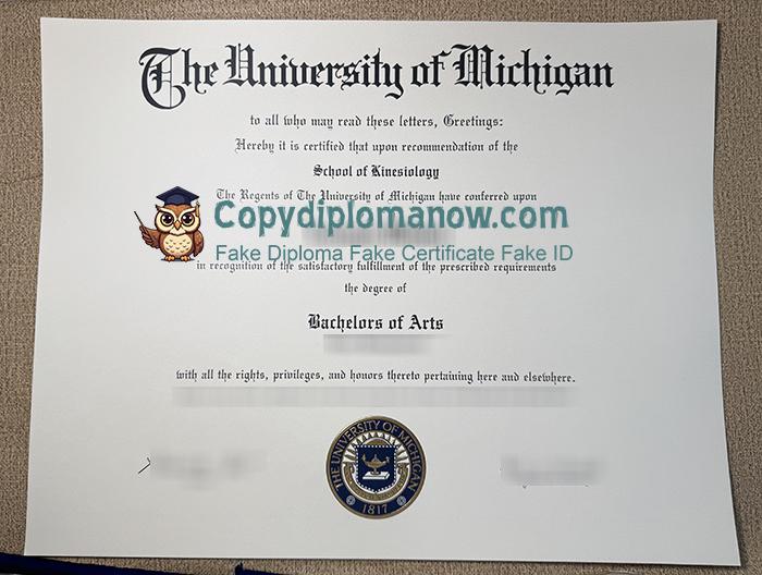 University of Michigan Diploma