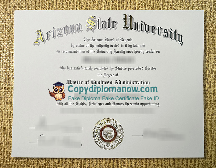 Arizona State University Diploma