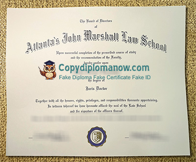 Atlanta's John Marshall Law School Diploma