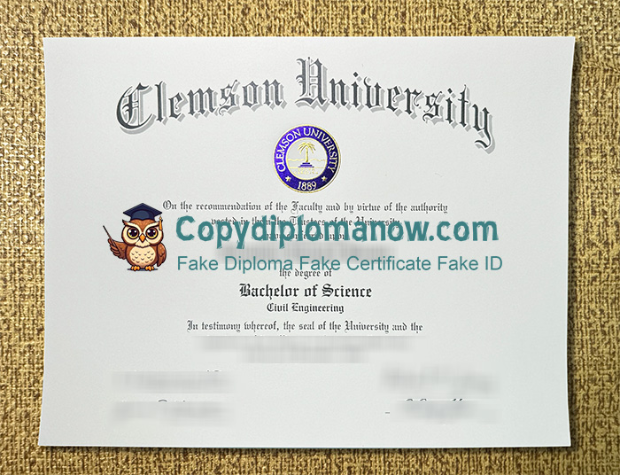 Clemson University Diploma