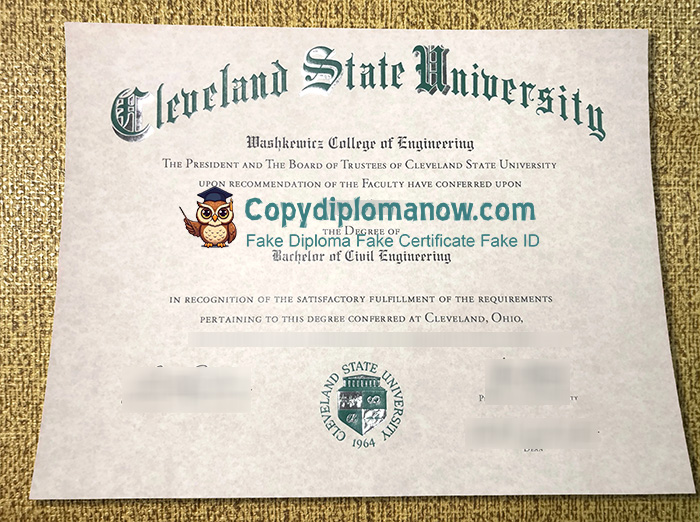 Cleveland State University Diploma, CSU Diploma