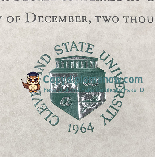 Cleveland State University Diploma seal