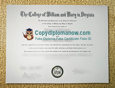 College of William & Mary Diploma