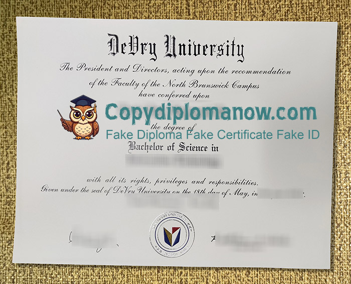 DeVry University Diploma