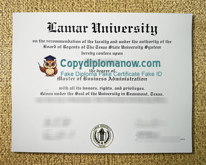 Lamar University Diploma