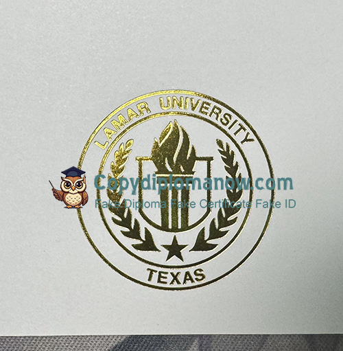 Lamar University Diploma seal