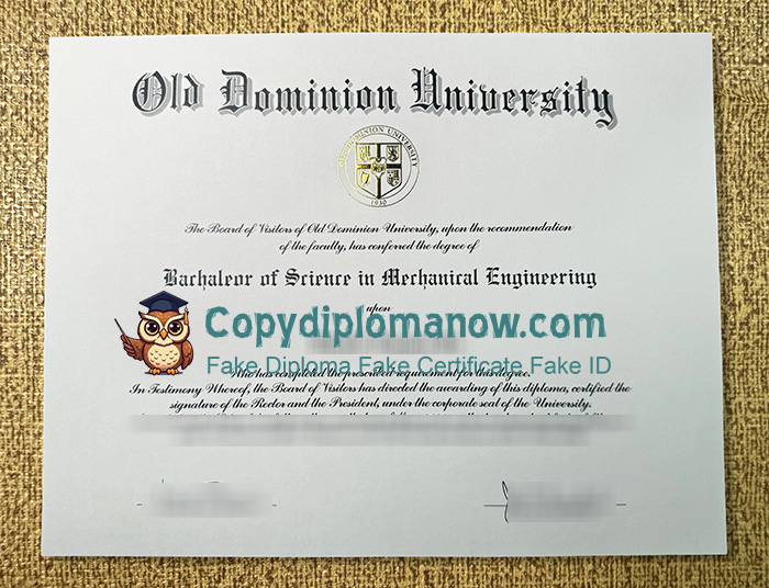 Old Dominion University Diploma, ODU Diploma
