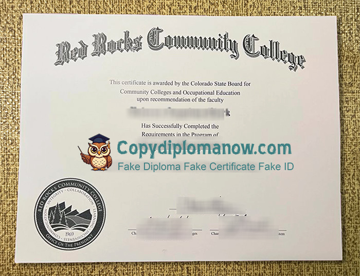 Red Rocks Community College Diploma, RRCC Diploma