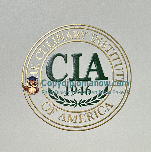 Culinary Institute of America Diploma seal