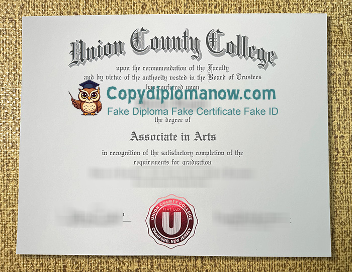 Union County College Diploma, Union College Diploma