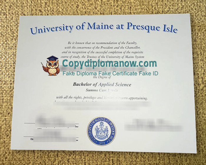University of Maine at Presque Isle Diploma