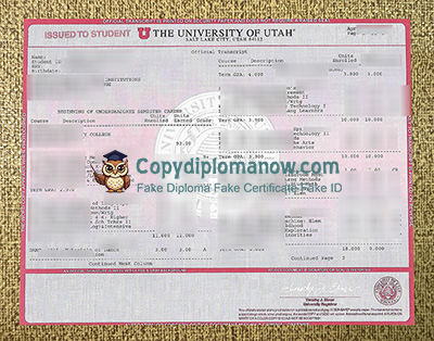 University of Utah Transcript