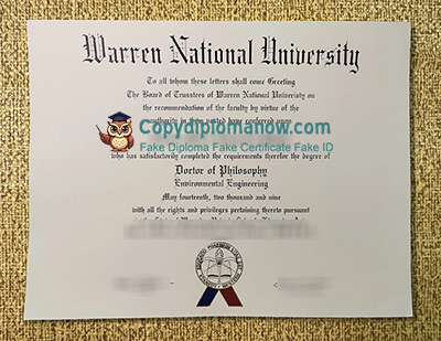 Warren National University Diploma