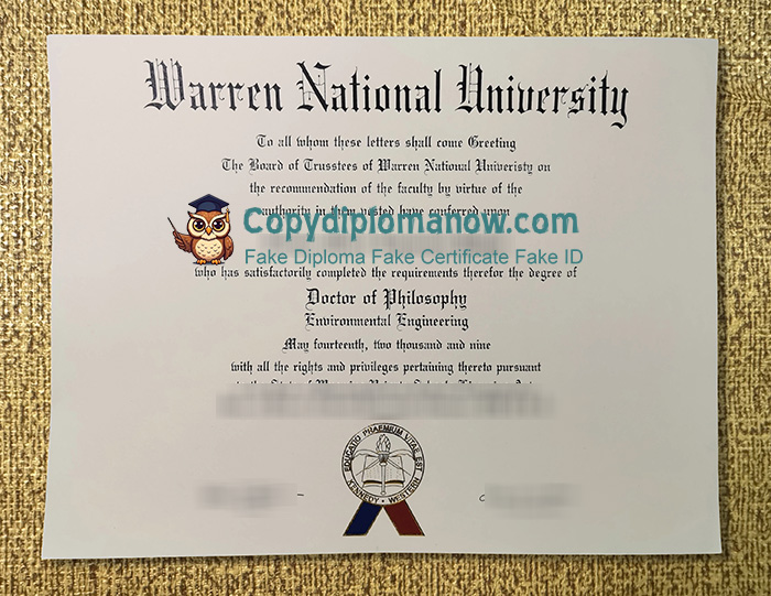 Warren National University Diploma