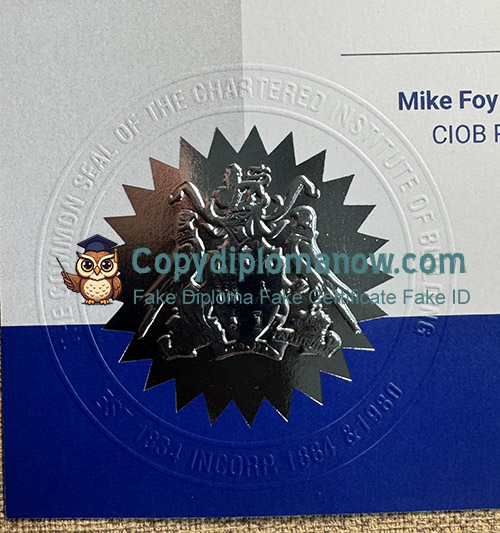 CIOB Certificate seal