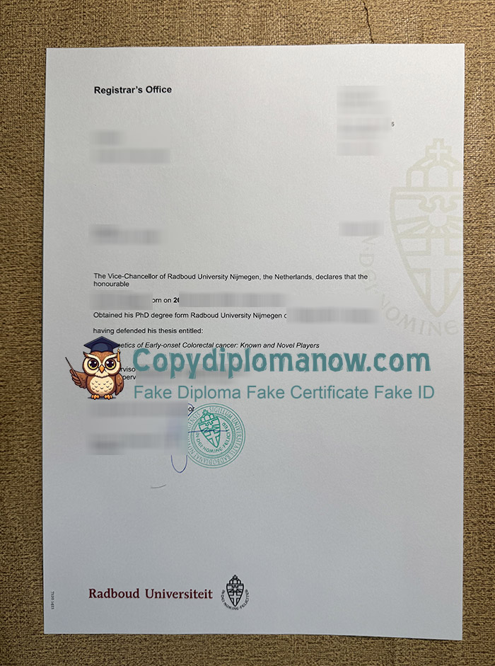 Doctoral Degree Confirmation Certificate