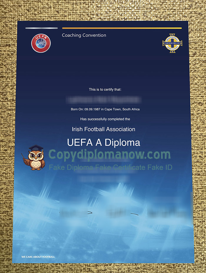 Irish Football Association Certificate, UEFA A Diploma